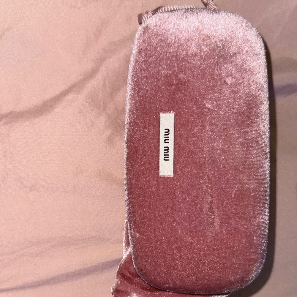 Miu Miu Blush Velvet Eyewear Case